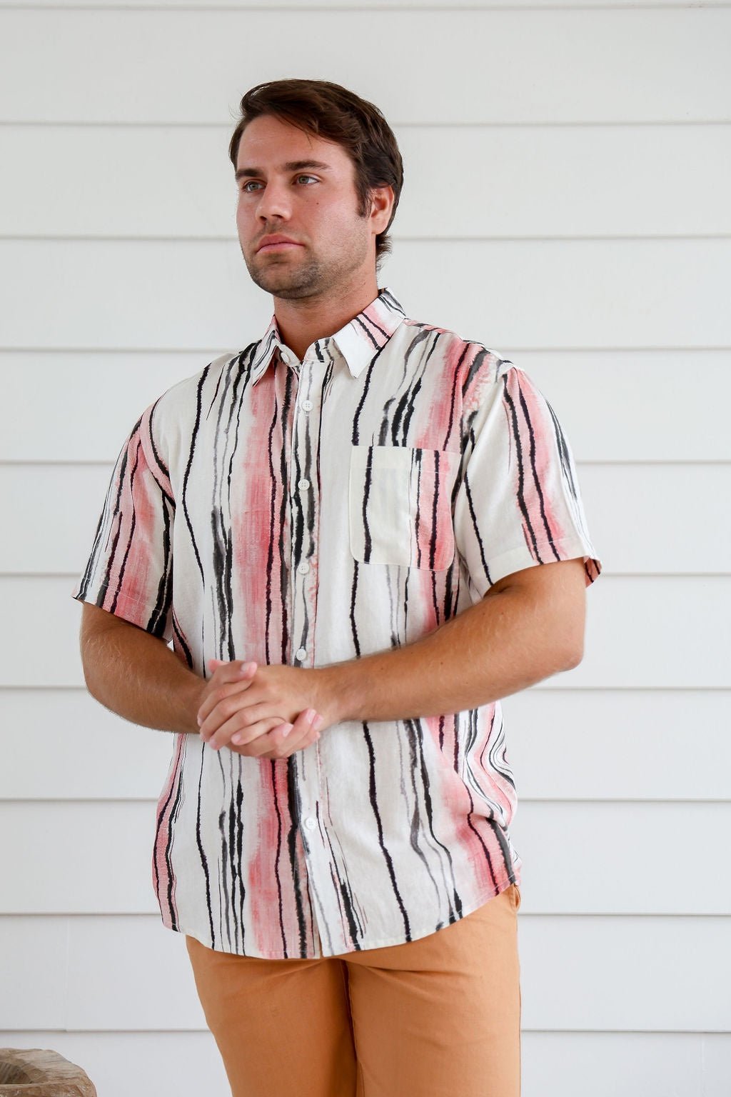 Pattern Line Colour Shirt - Margaret River Hemp Co