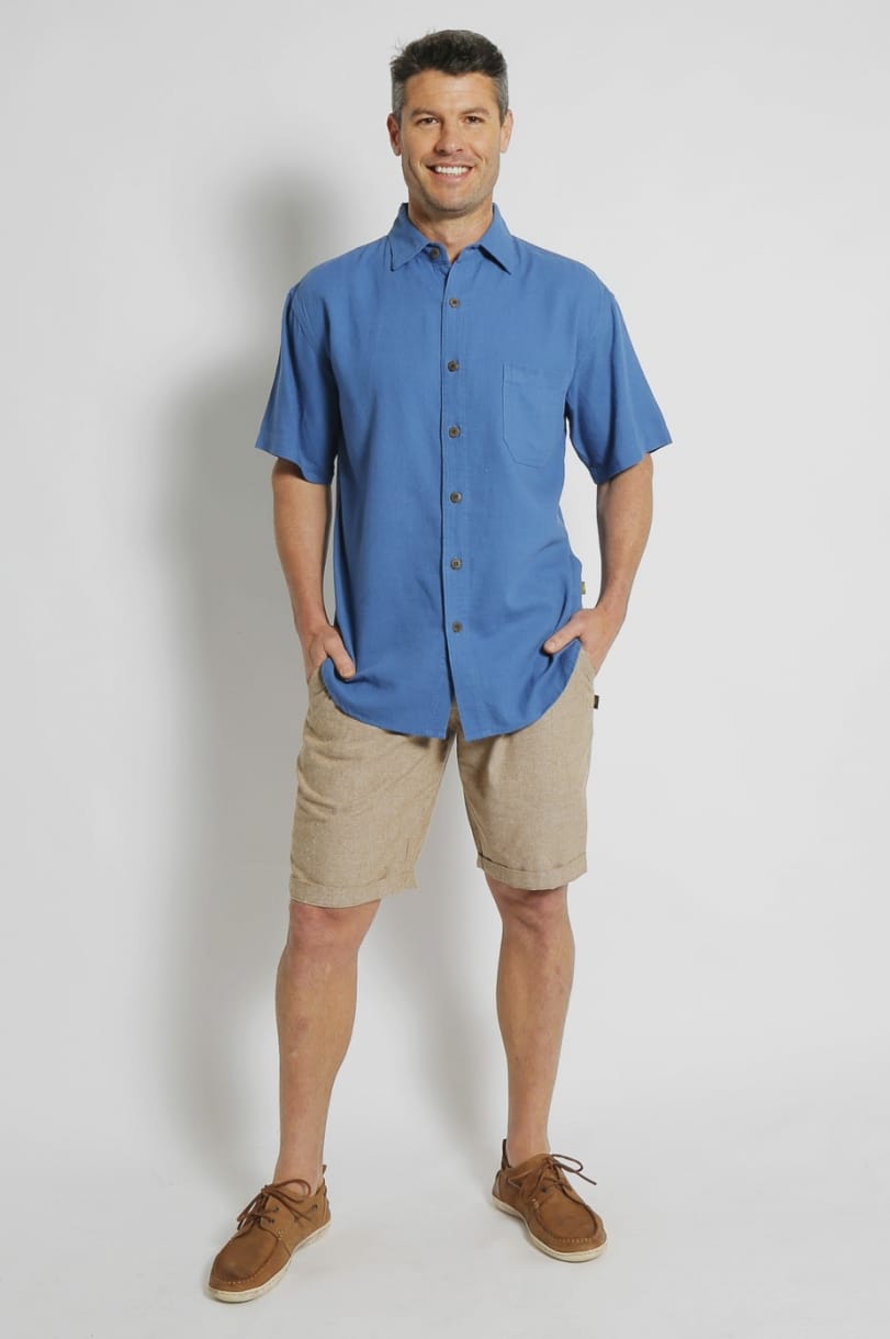 S14 Men's Short Sleeve Hemp Rayon Shirt - Margaret River Hemp Co