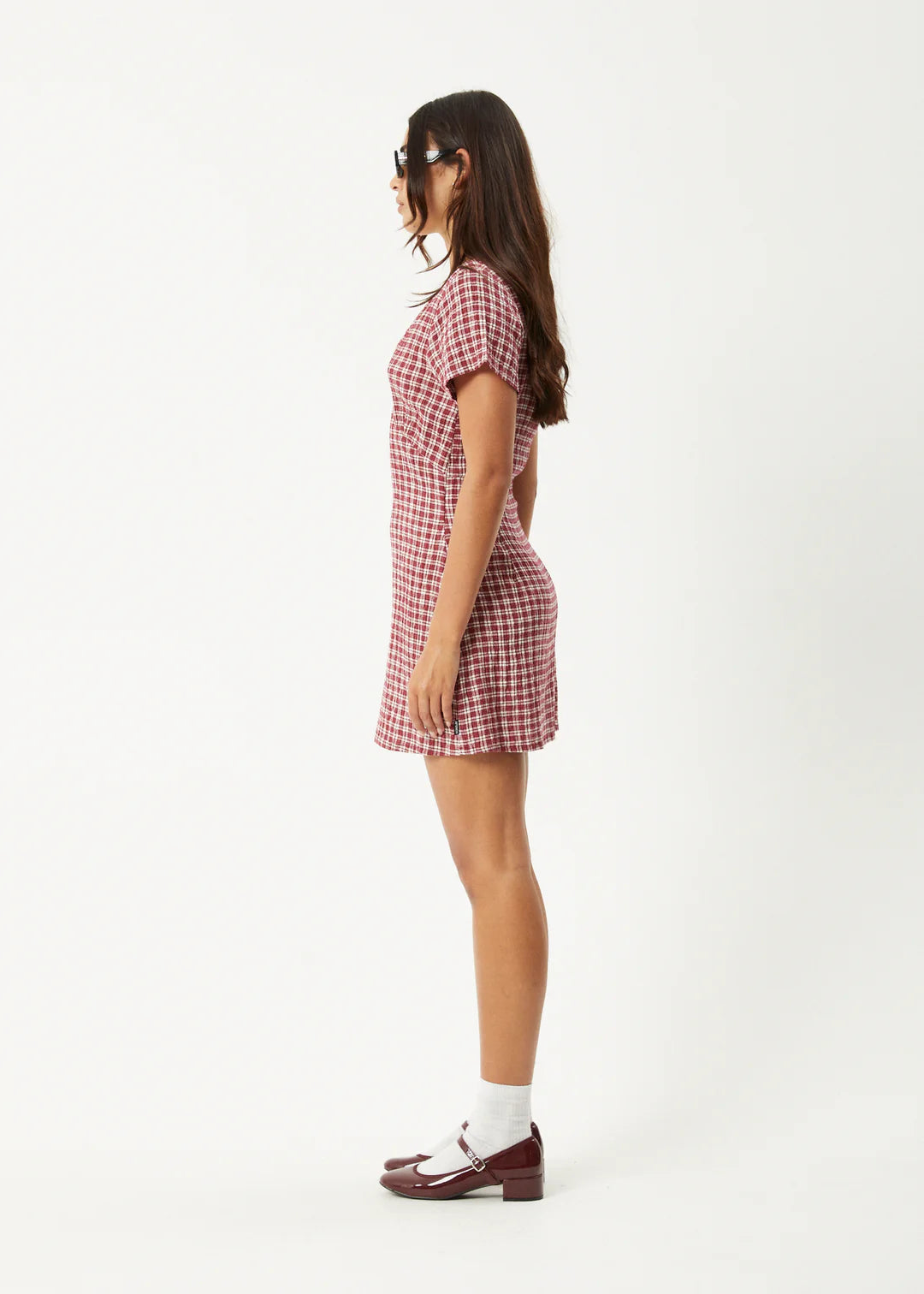Hemp Base Mini Dress - Burgundy