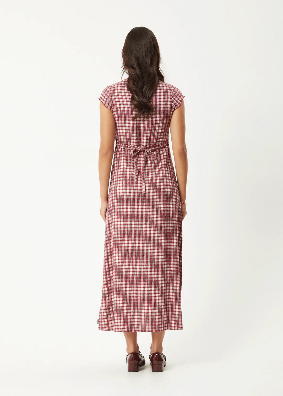 Hemp Base Midi Dress - Burgundy