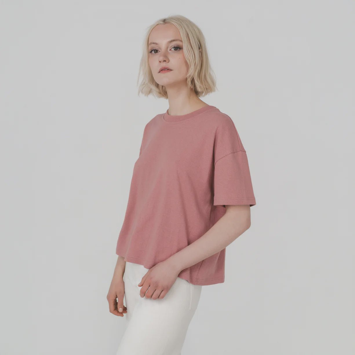 Boxy Tee - Peach - Margaret River Hemp Co