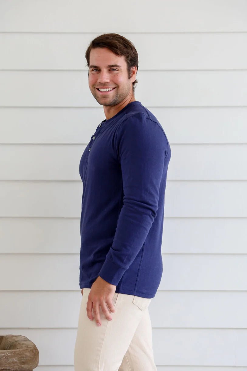 Button Neck T.Shirt - Margaret River Hemp Co