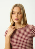 Capricorn Seersucker Top - Burgundy - Margaret River Hemp Co