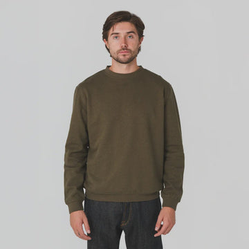 Crew Neck Sweatshirt - Olive - Margaret River Hemp Co