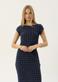 Darcy-Seersucker Top-Midnight Check - Margaret River Hemp Co
