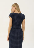 Darcy-Seersucker Top-Midnight Check - Margaret River Hemp Co