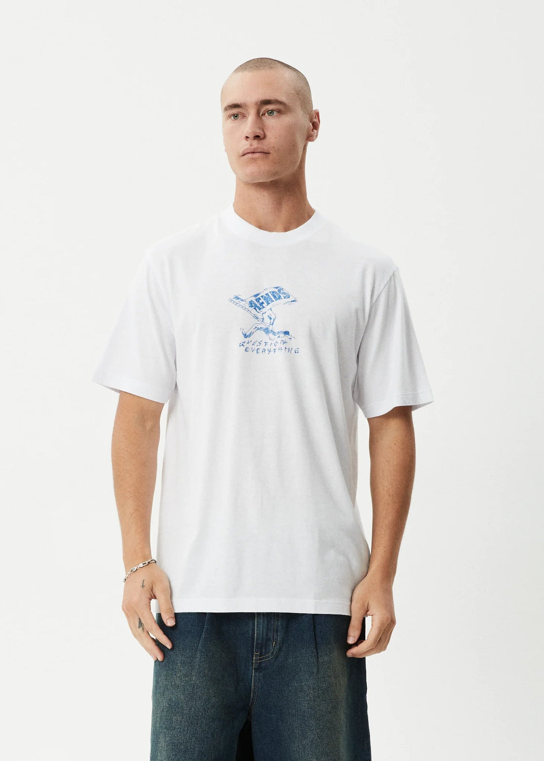 Flyin - Retro Tee - White - Margaret River Hemp Co