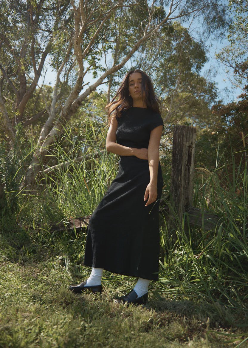 Focus Elodie Dress - Black - Margaret River Hemp Co