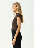 Focus Mock Neck Top - Coffee - Margaret River Hemp Co