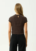 Focus Mock Neck Top - Coffee - Margaret River Hemp Co