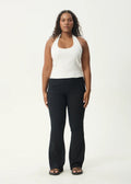 Focus - Seersucker Flare Pant - Black - Margaret River Hemp Co