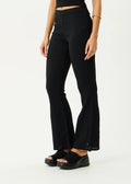 Focus - Seersucker Flare Pant - Black - Margaret River Hemp Co