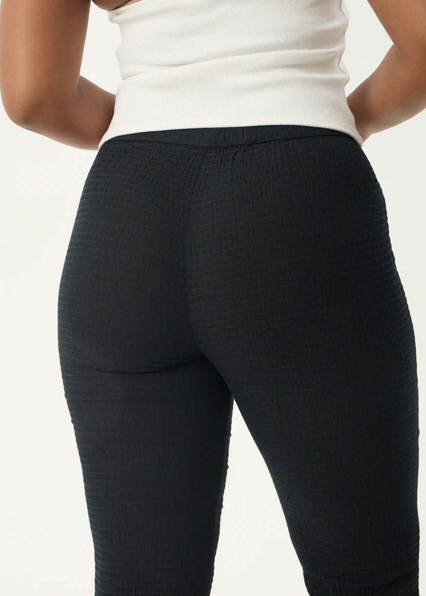 Focus - Seersucker Flare Pant - Black - Margaret River Hemp Co