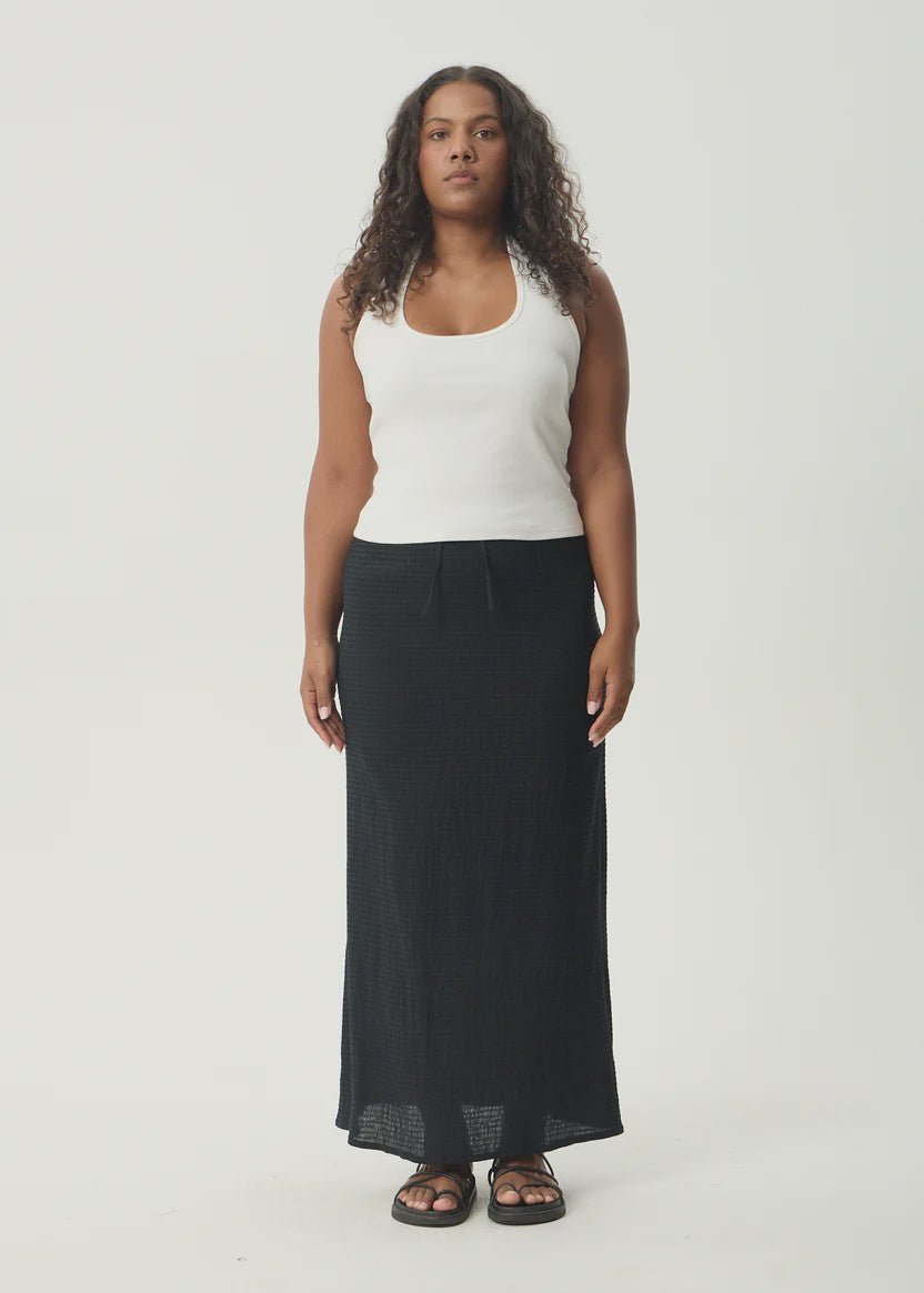 Focus - Seersucker Maxi Skirt - Margaret River Hemp Co