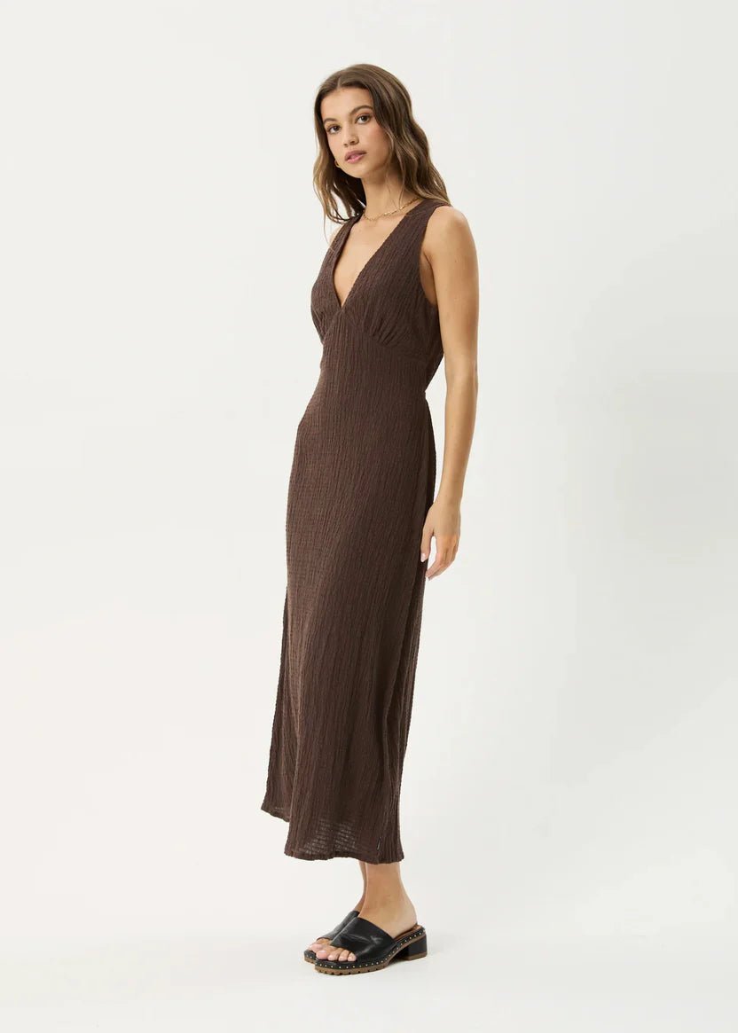 Focus - Tully seersucker Maxi Dress - Margaret River Hemp Co