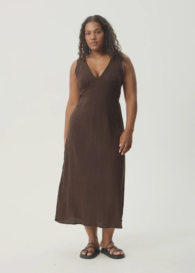 Focus - Tully seersucker Maxi Dress - Margaret River Hemp Co