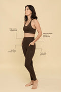Hemp Leggings - Truffle Brown - Margaret River Hemp Co