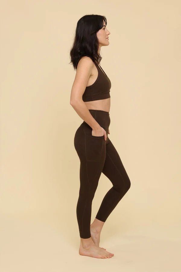Hemp Leggings - Truffle Brown - Margaret River Hemp Co