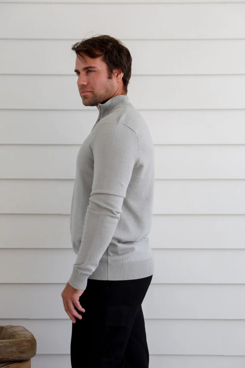 Hemp Zip Neck - Knit Jumper - Margaret River Hemp Co