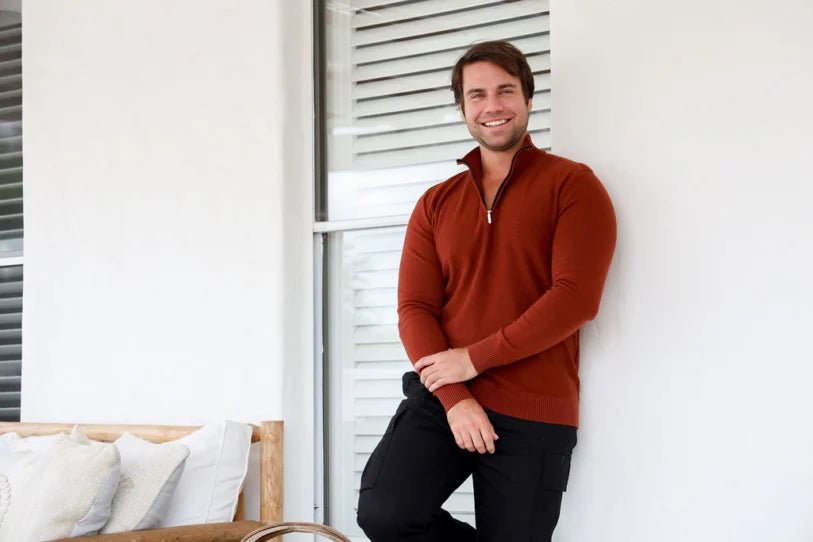 Hemp Zip Neck - Knit Jumper - Margaret River Hemp Co