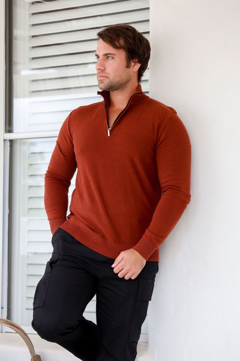 Hemp Zip Neck - Knit Jumper - Margaret River Hemp Co