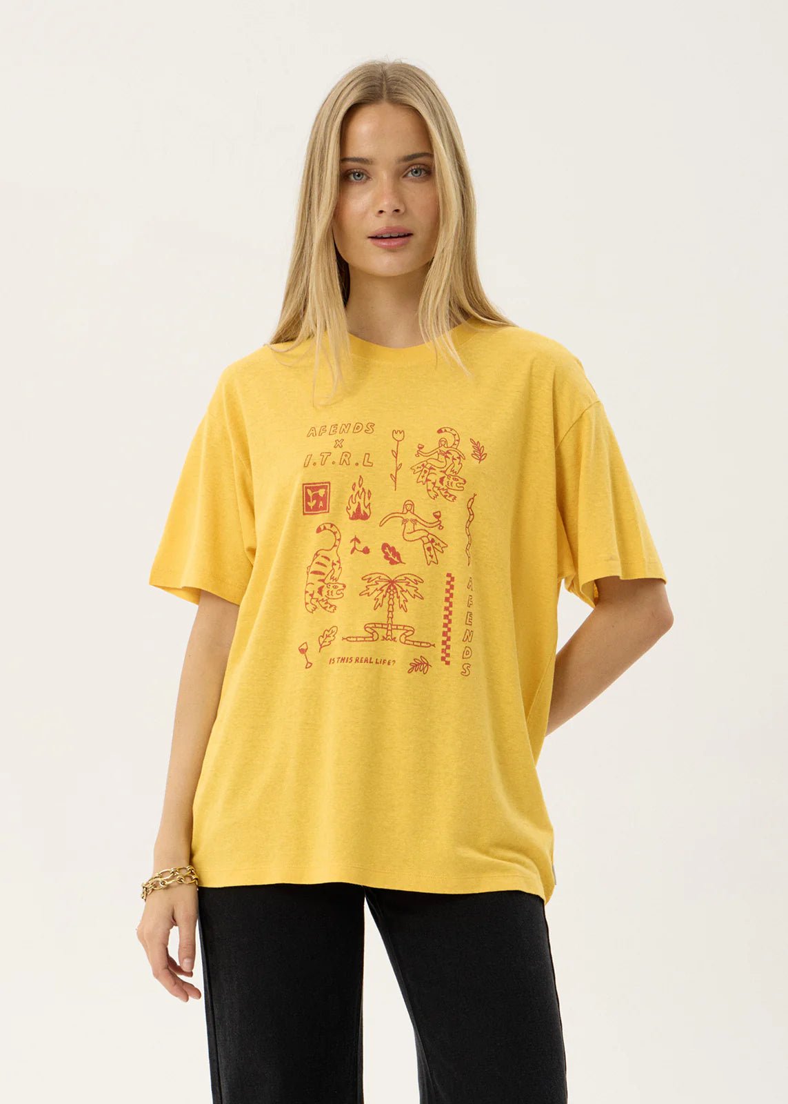 Holly-Oversized Tee-Mango - Margaret River Hemp Co