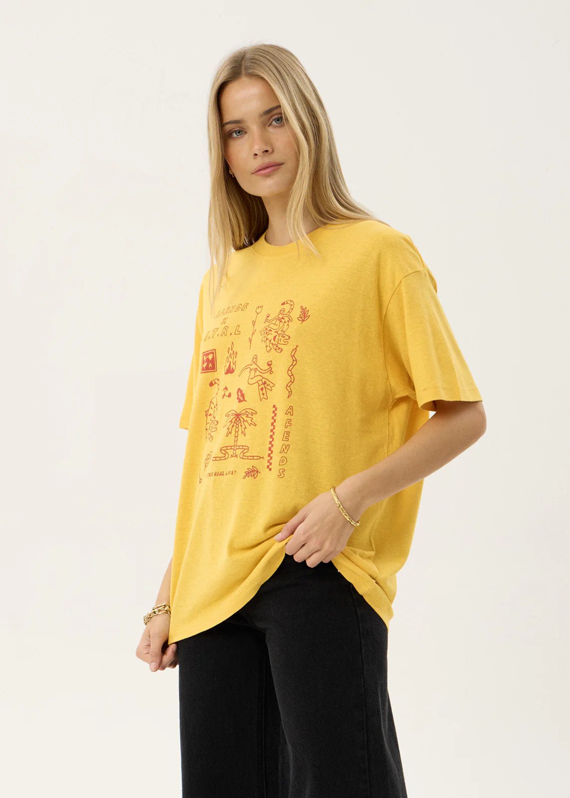 Holly-Oversized Tee-Mango - Margaret River Hemp Co