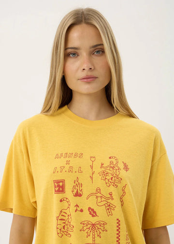 Holly-Oversized Tee-Mango - Margaret River Hemp Co