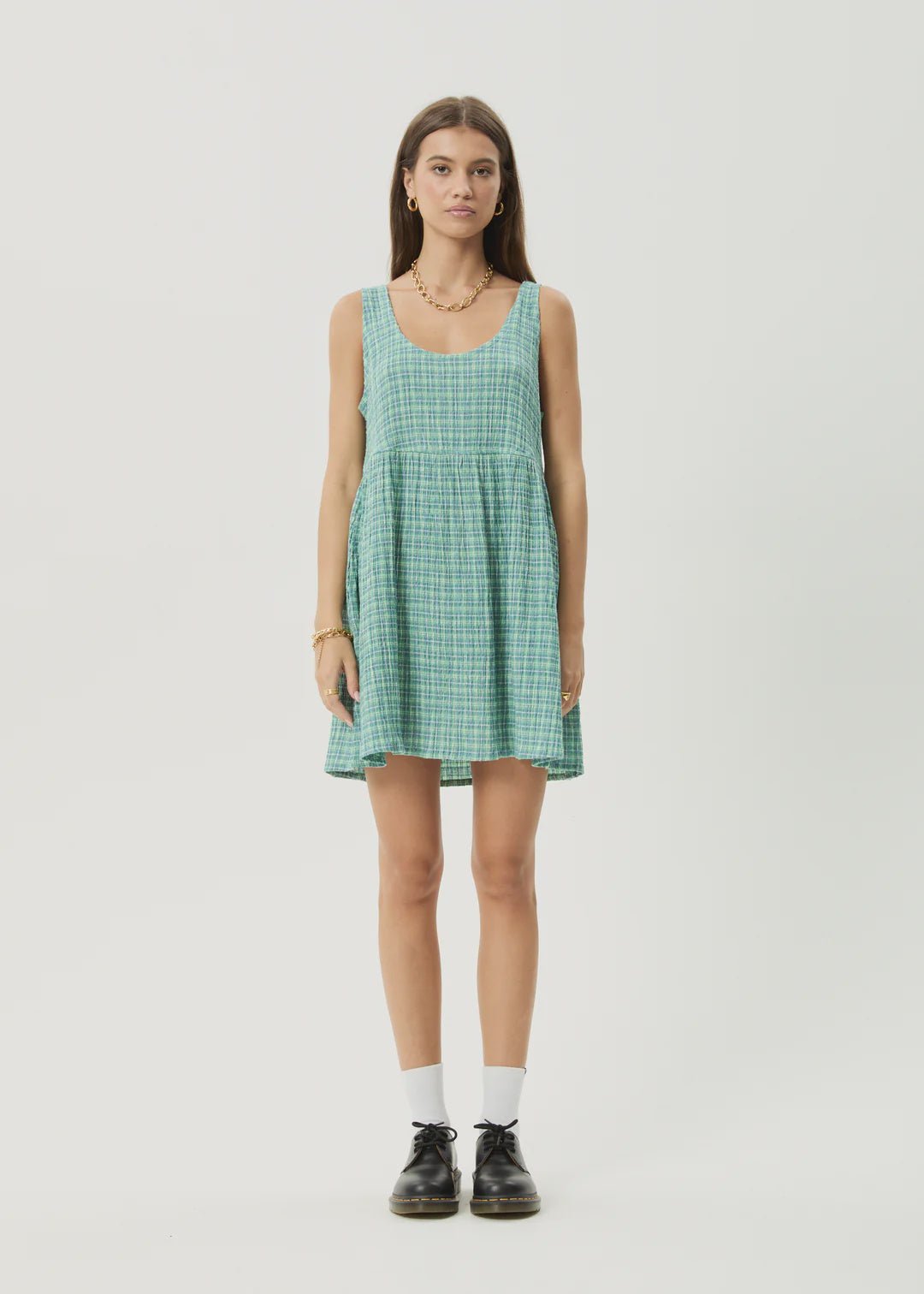 Jesse Mini Dress - Pine - Margaret River Hemp Co