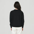 Ladies Crew Neck Sweatshirt - Black - Margaret River Hemp Co