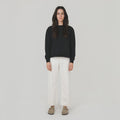 Ladies Crew Neck Sweatshirt - Black - Margaret River Hemp Co