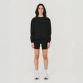 Ladies Crew Neck Sweatshirt - Black - Margaret River Hemp Co