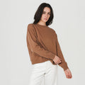 Ladies Crew Neck Sweatshirt - Coconut - Margaret River Hemp Co
