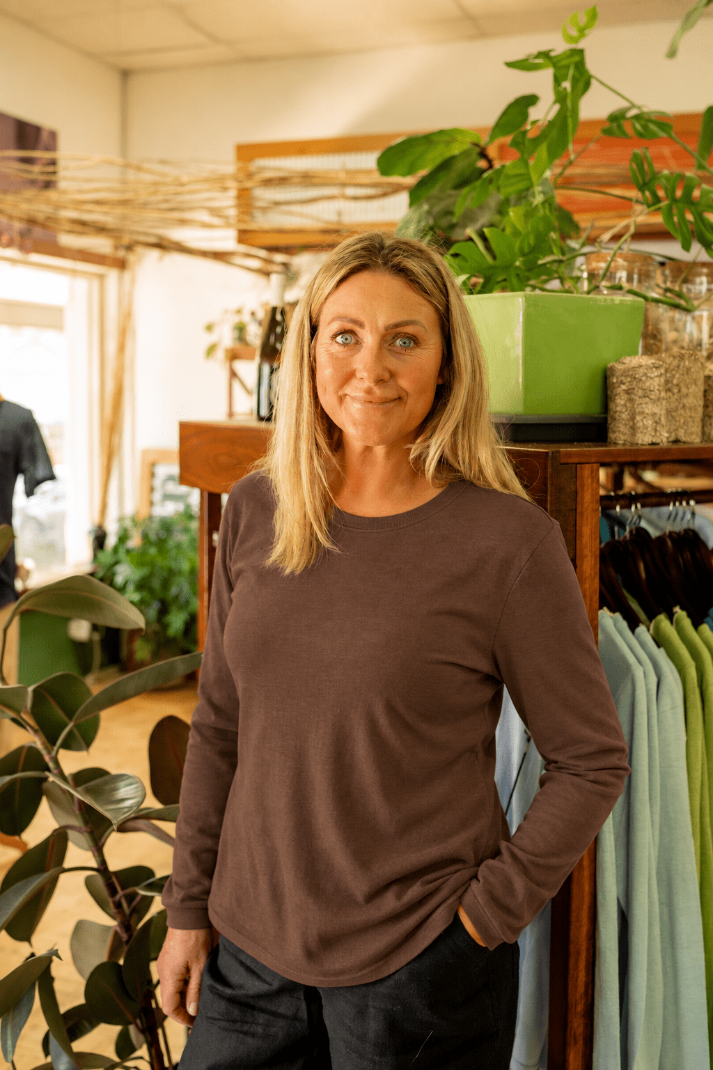 Ladies Hemp Long Sleeve Tee - Margaret River Hemp Co
