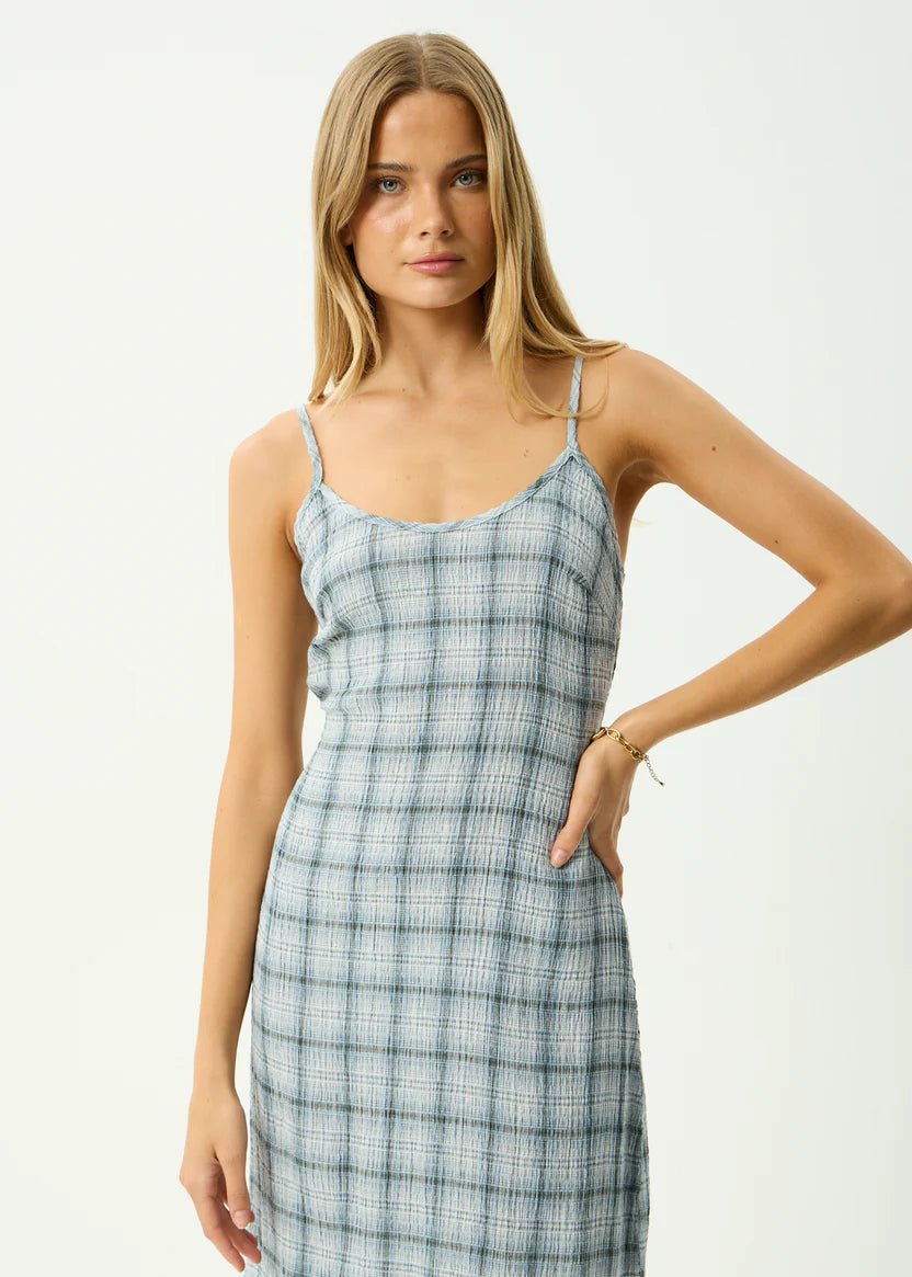Lagoon Seersucker Dress - Blue - Margaret River Hemp Co