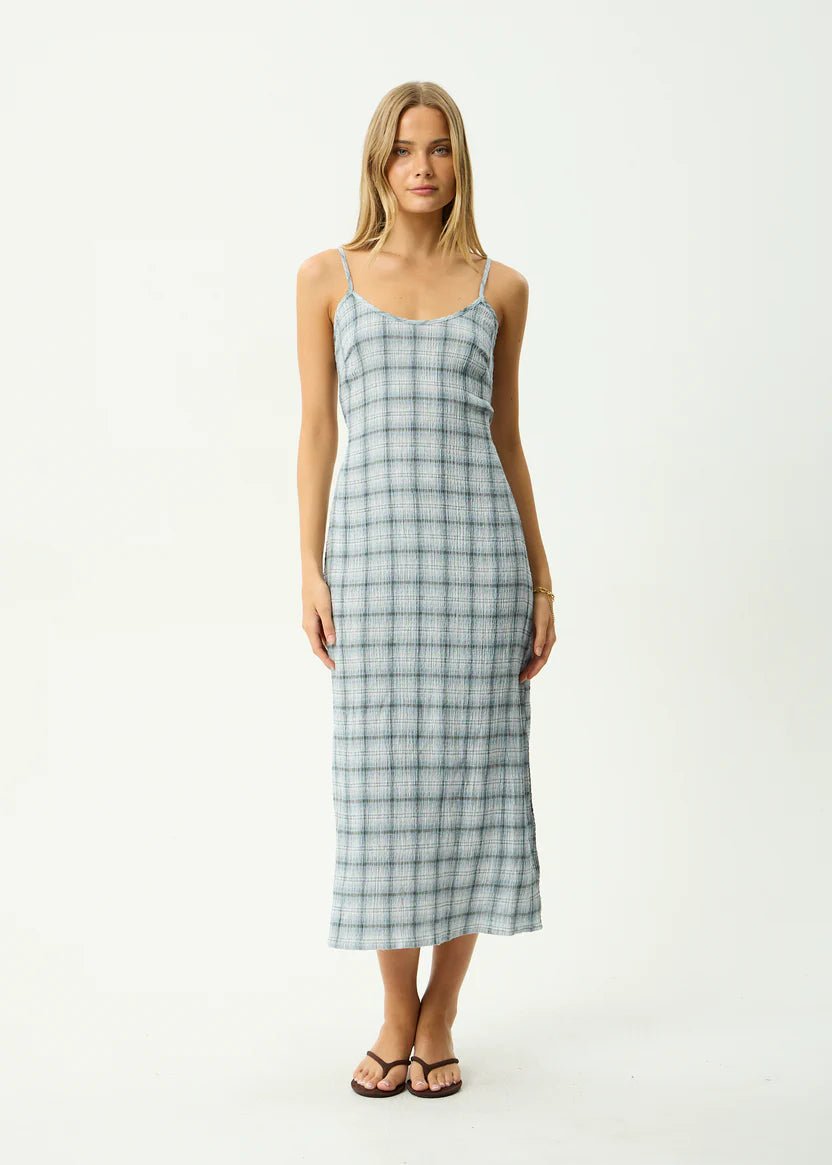 Lagoon Seersucker Dress - Blue - Margaret River Hemp Co