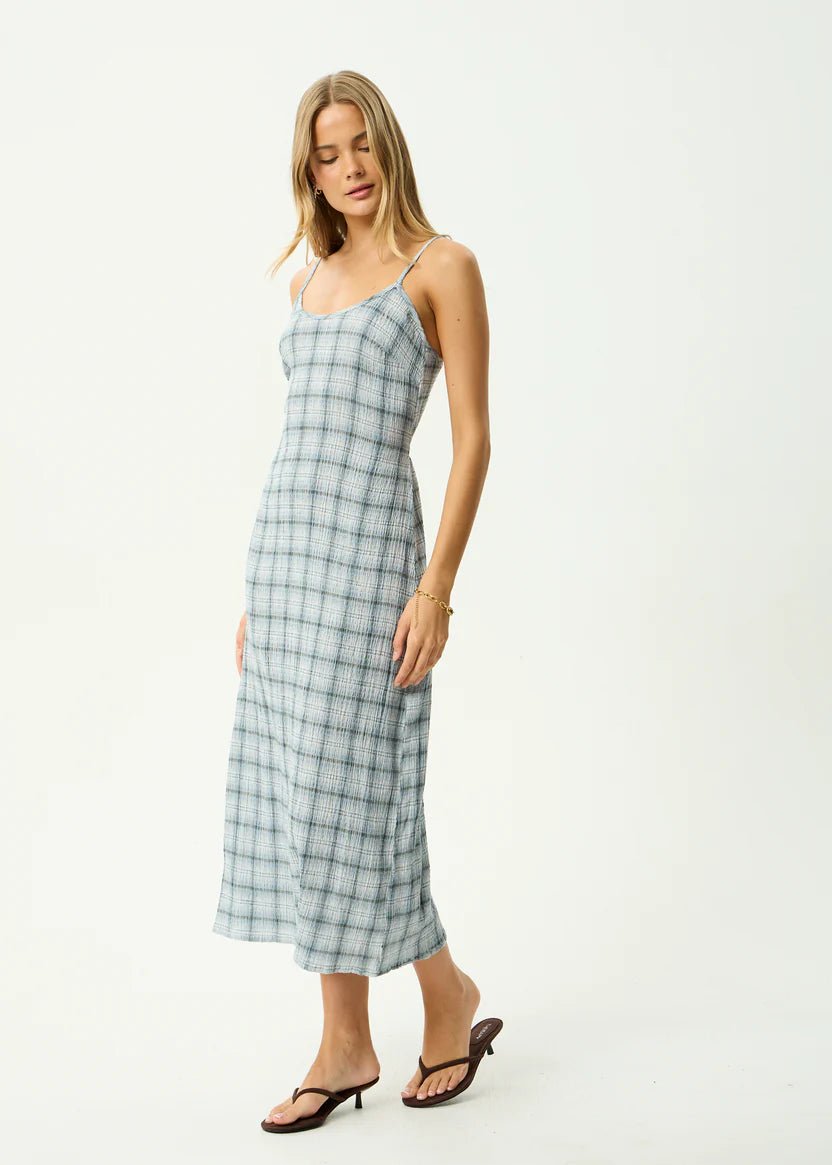Lagoon Seersucker Dress - Blue - Margaret River Hemp Co