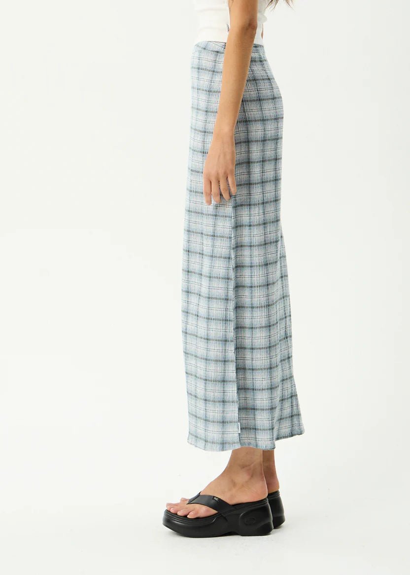 Lagoon Seersucker Skirt - Blue - Margaret River Hemp Co