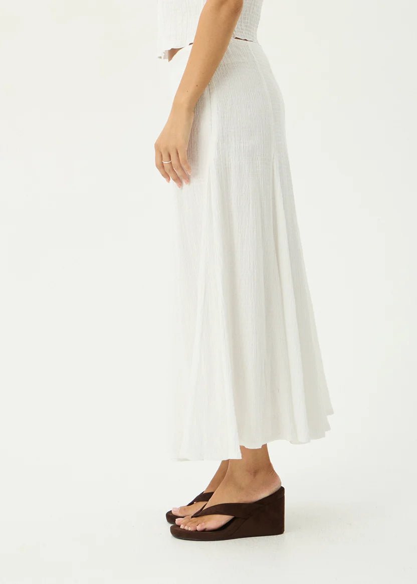 Lana - Seersucker Midi Skirt - Margaret River Hemp Co