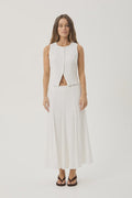 Lana - Seersucker Midi Skirt - Margaret River Hemp Co