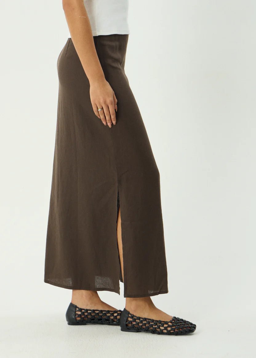 Lilo Maxi Skirt - Coffee - Margaret River Hemp Co