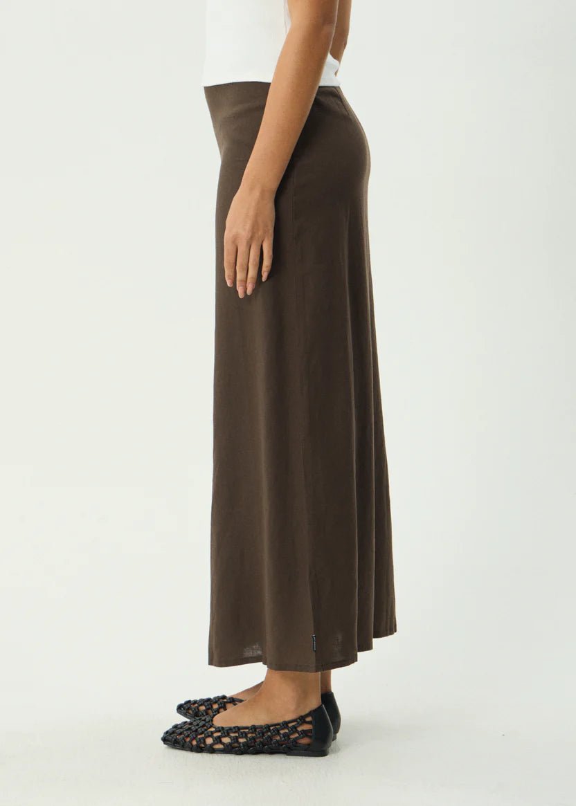 Lilo Maxi Skirt - Coffee - Margaret River Hemp Co