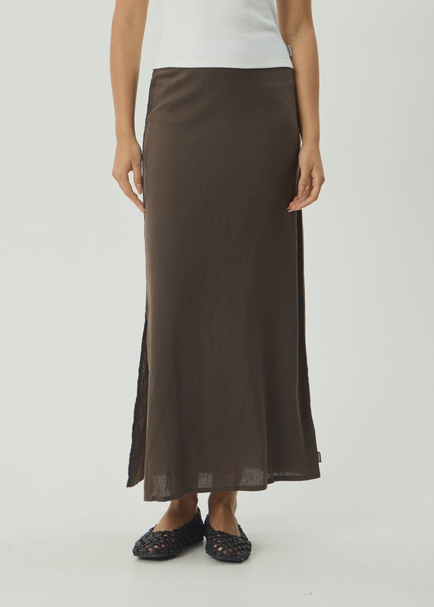 Lilo Maxi Skirt - Coffee - Margaret River Hemp Co