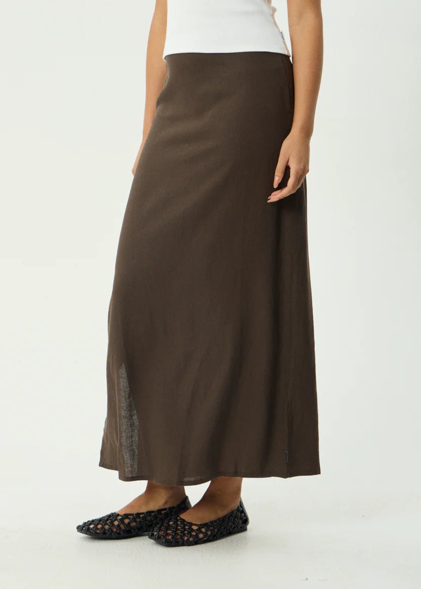 Lilo Maxi Skirt - Coffee - Margaret River Hemp Co