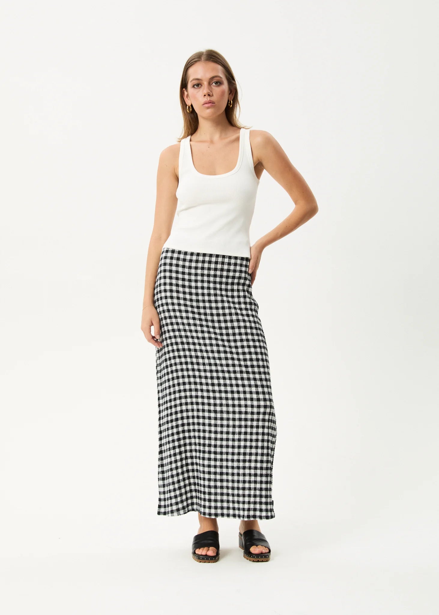Maxi Skirt - Check - Margaret River Hemp Co