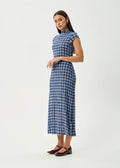Mountains - Elodie - Seersucker - Midi Dress - Margaret River Hemp Co