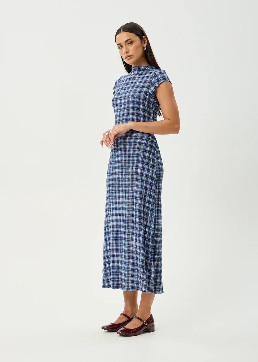Mountains - Elodie - Seersucker - Midi Dress - Margaret River Hemp Co
