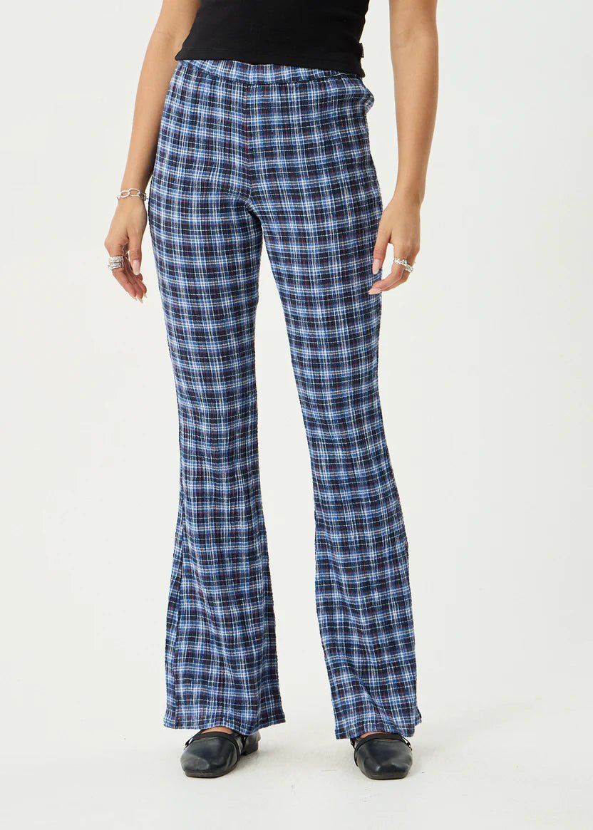 Mountains Seersucker Flare Pant - Margaret River Hemp Co