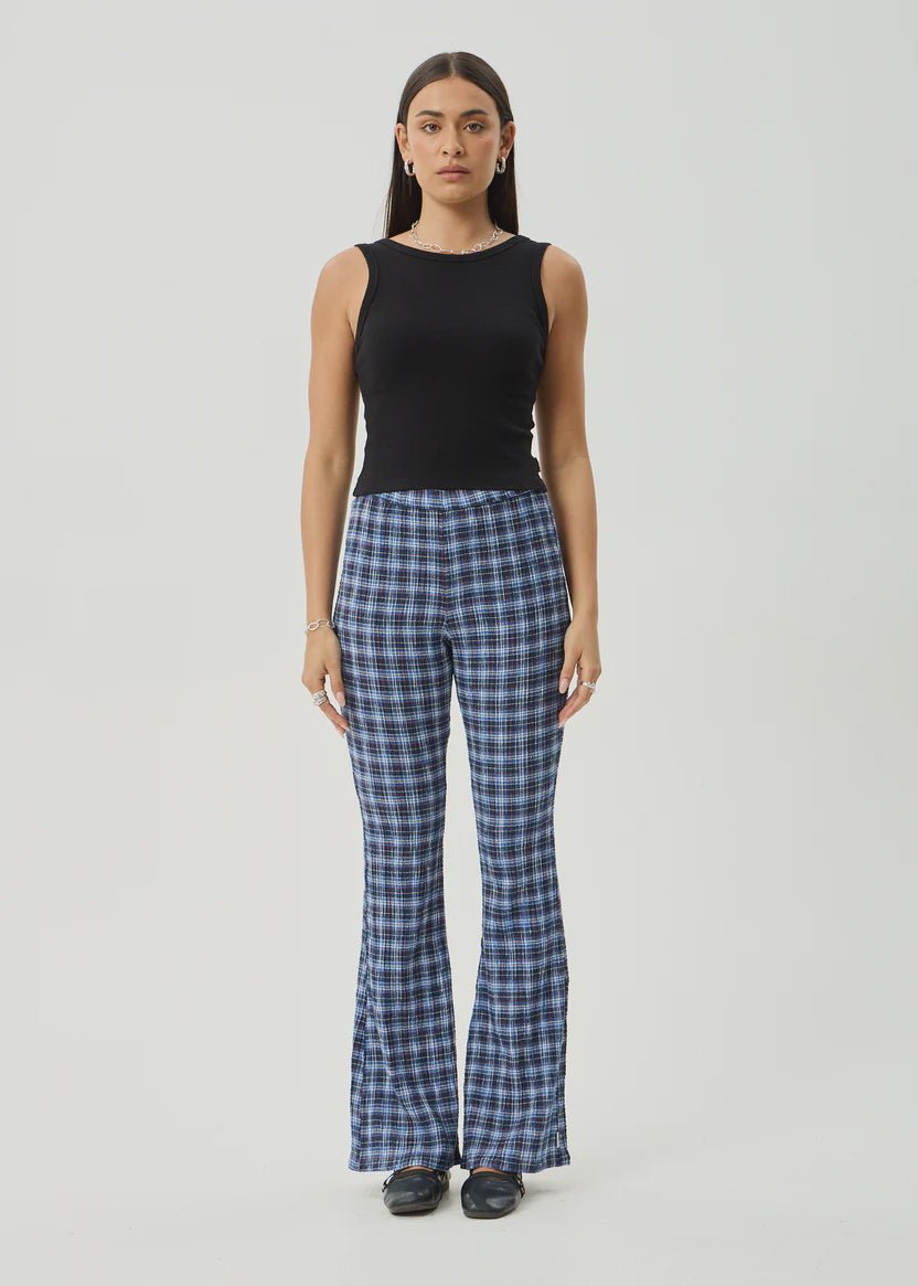 Mountains Seersucker Flare Pant - Margaret River Hemp Co