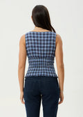 Mountains - Seersucker - Sleeveless Top - Margaret River Hemp Co
